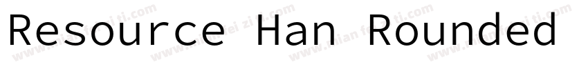 Resource Han Rounded SC Normal字体转换